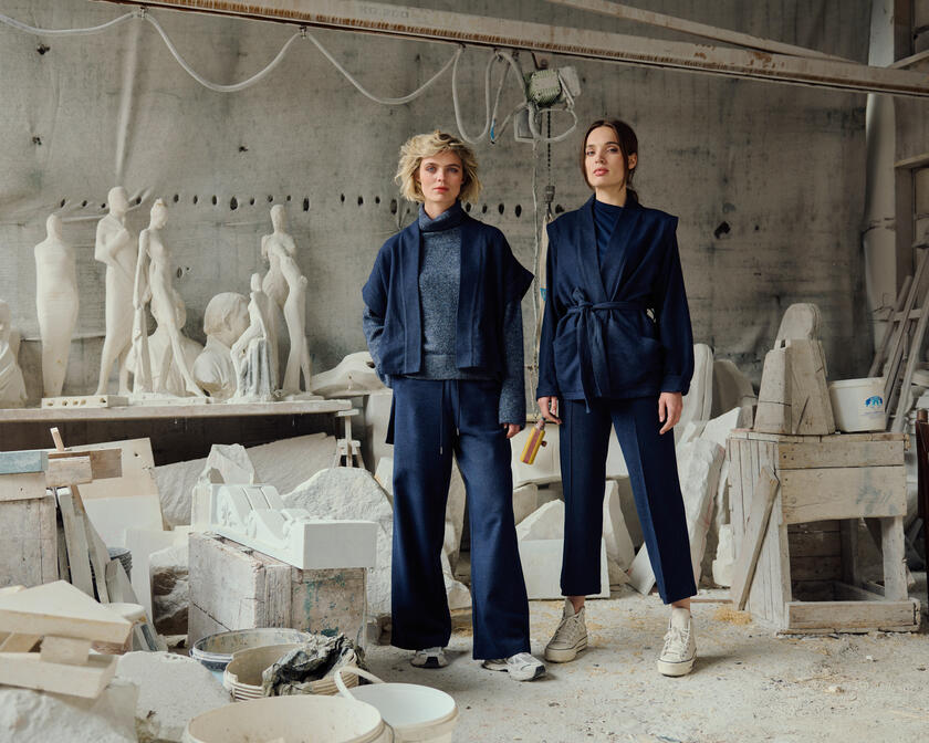 Two ladies in a studio