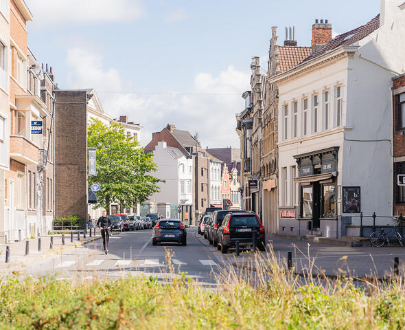 Facades of steendam in Ghent