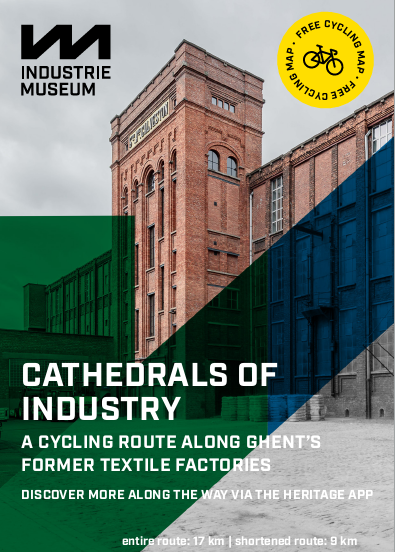 cover of the cycling route with an old industrial building