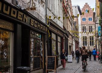 smalle straatjes in Gent