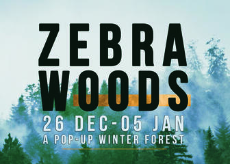 Poster festival Zebrawoods: a Pop-up winter forest 26 dec - 05 jan