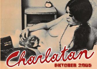 Affiche van Café Charlatan met het programma van oktober 2005