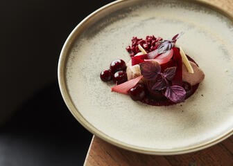 Dish with beetroot