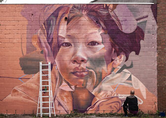 Street art Telmo Miel Chinastraat à Gand