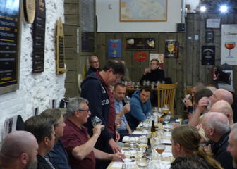Tasting of whisky and beer
