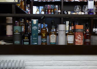 Some of the whiskies on offer