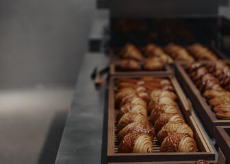 Counter with viennoiseries