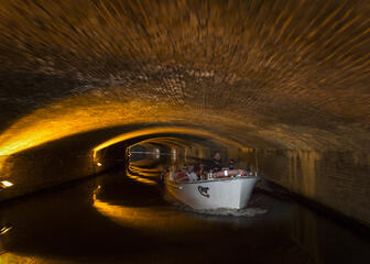 Boat in a tunnel